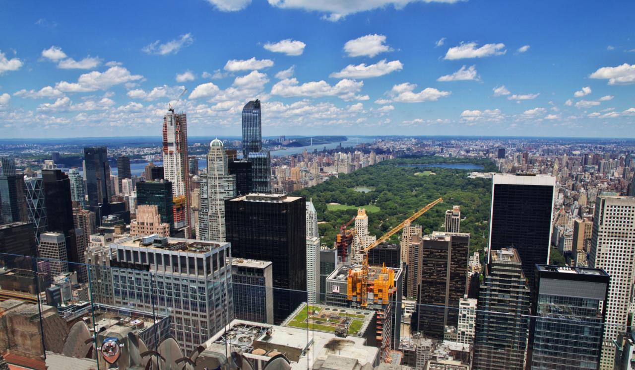view from rockefeller center new york city united states