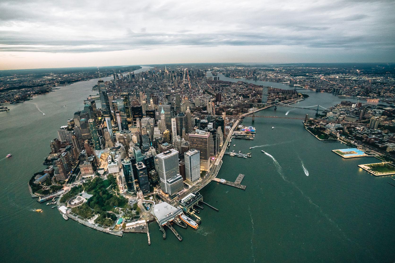 Beste Aussicht New York Helikopter ohne Türen